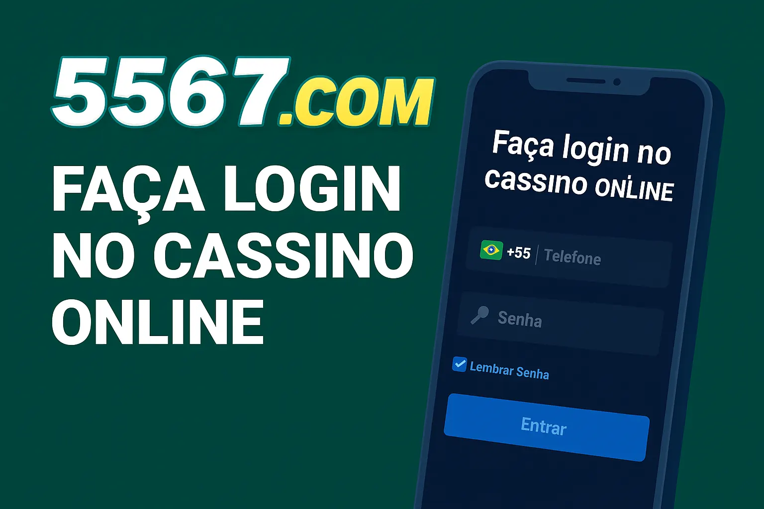 Não Perca tempo, o rRgistro na site 5567.COM